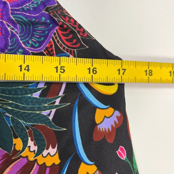 NWT Johnny Was Jade Women's Devi Silk Blend Halter Floral Blouse Size M - Picture 11 of 12